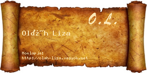 Oláh Liza névjegykártya